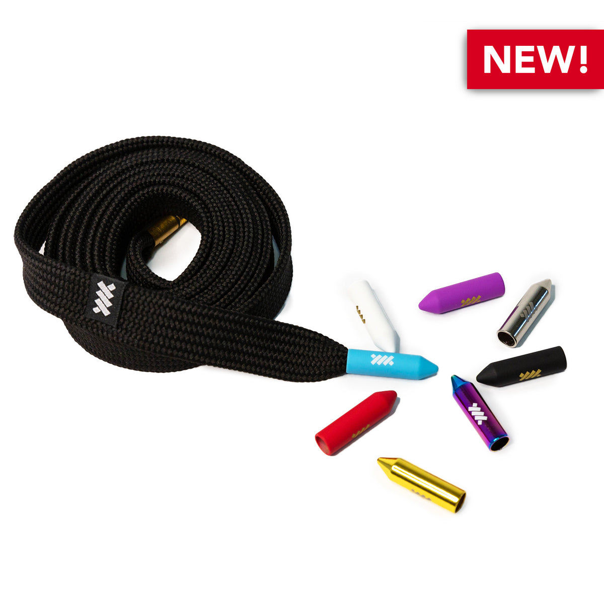 Black Shoelace Belt w/ Interchangeable Aglets Lacorda Threads
