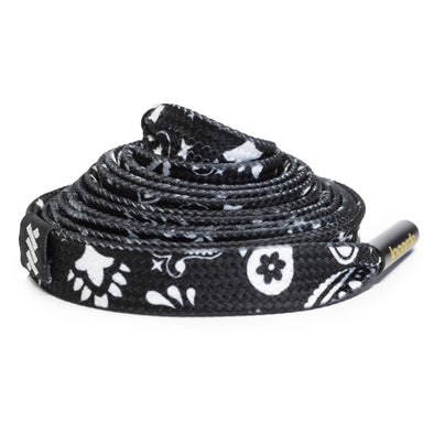 Black Paisley Shoelace Belt